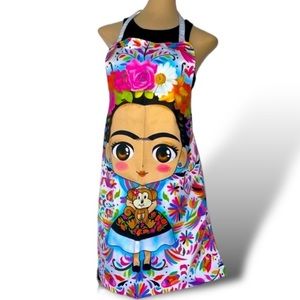 Frida Khalo Kitchen Apron Fridita Mandil Playful handmade Adult Pockets garment*